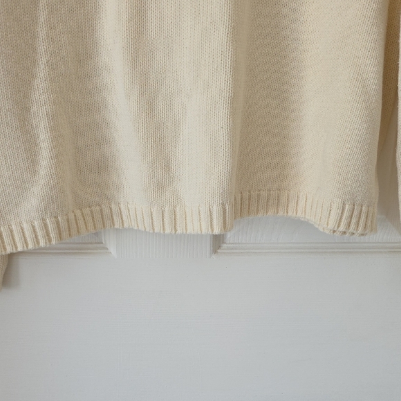Kim Rogers Cream Knit Crew Neck Sweater Size XL - Picture 7 of 9